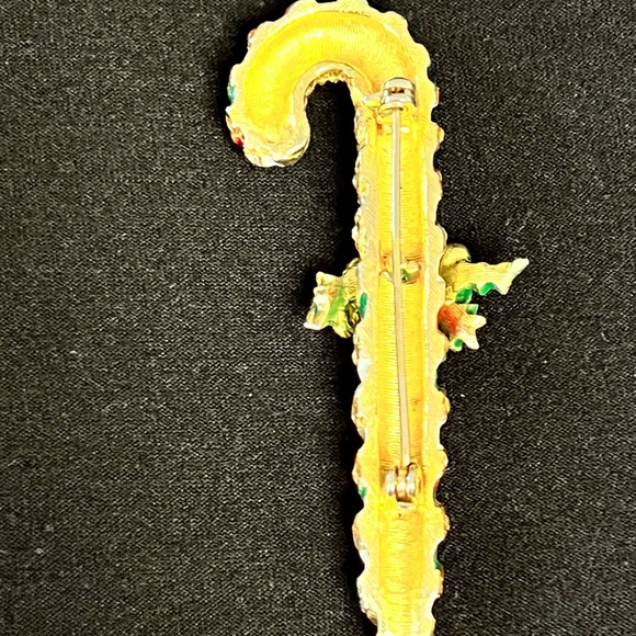 Vintage Christmas Candy Cane Brooch - Picture 7 of 7